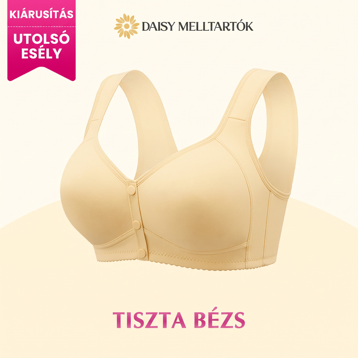 Daisy Bra – UTOLSÓ NAP – 80% KEDVEZMÉNY – Kényelmes, elöl kapcsos melltartó