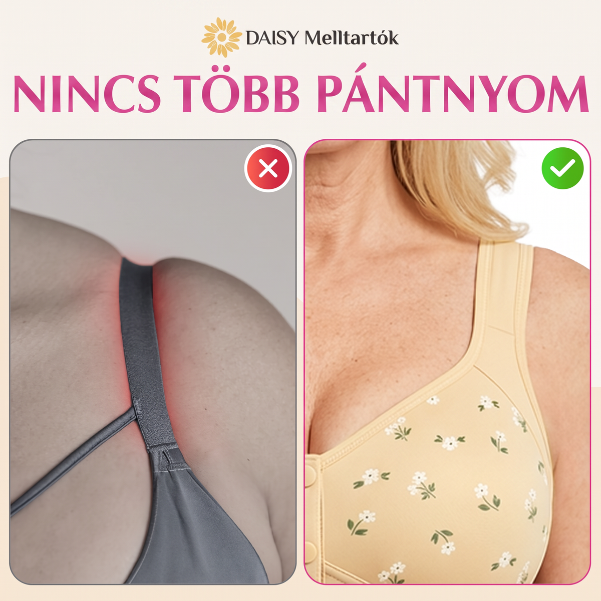 Daisy Bra – UTOLSÓ NAP – 80% KEDVEZMÉNY – Kényelmes, elöl kapcsos melltartó