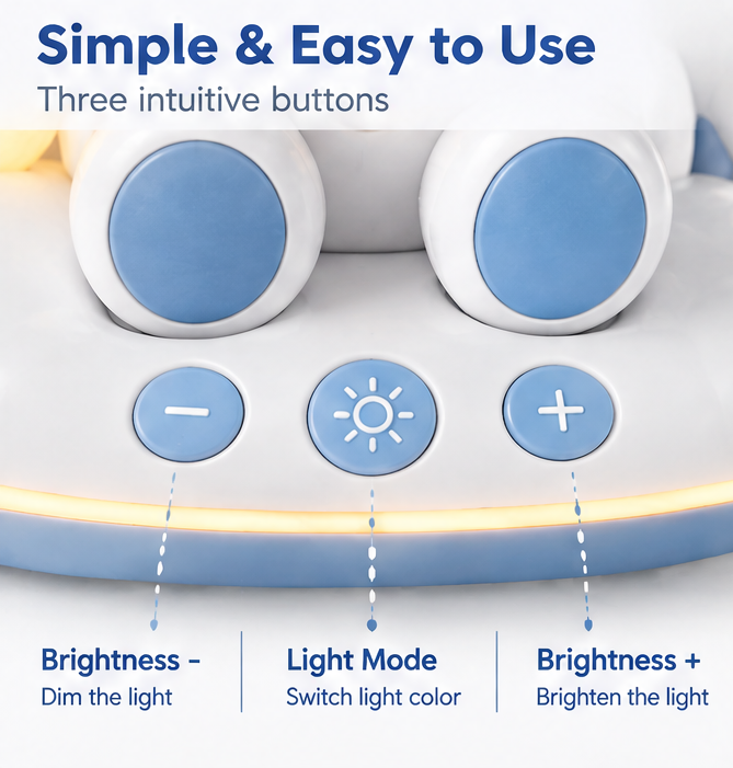 🤖 KYARANO Cute Robot Kids Alarm Clock