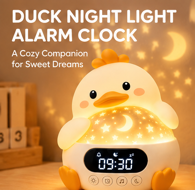 🦆 KYARANO Cute Duck Kids Alarm Clock