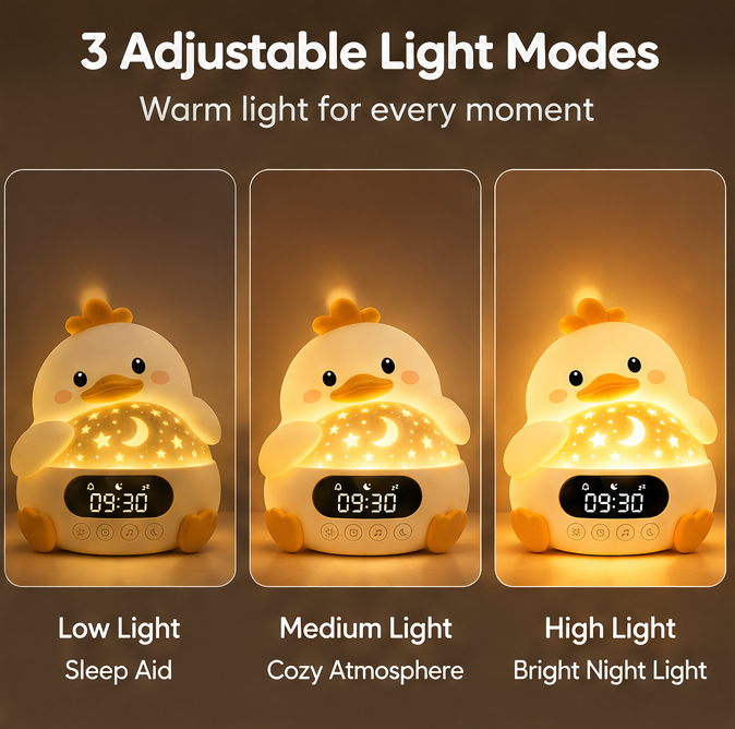 🦆 KYARANO Cute Duck Kids Alarm Clock