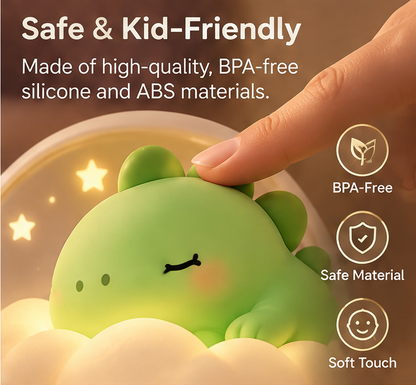 🎶 KYARANO Cute Dinosaur Kids Alarm Clock