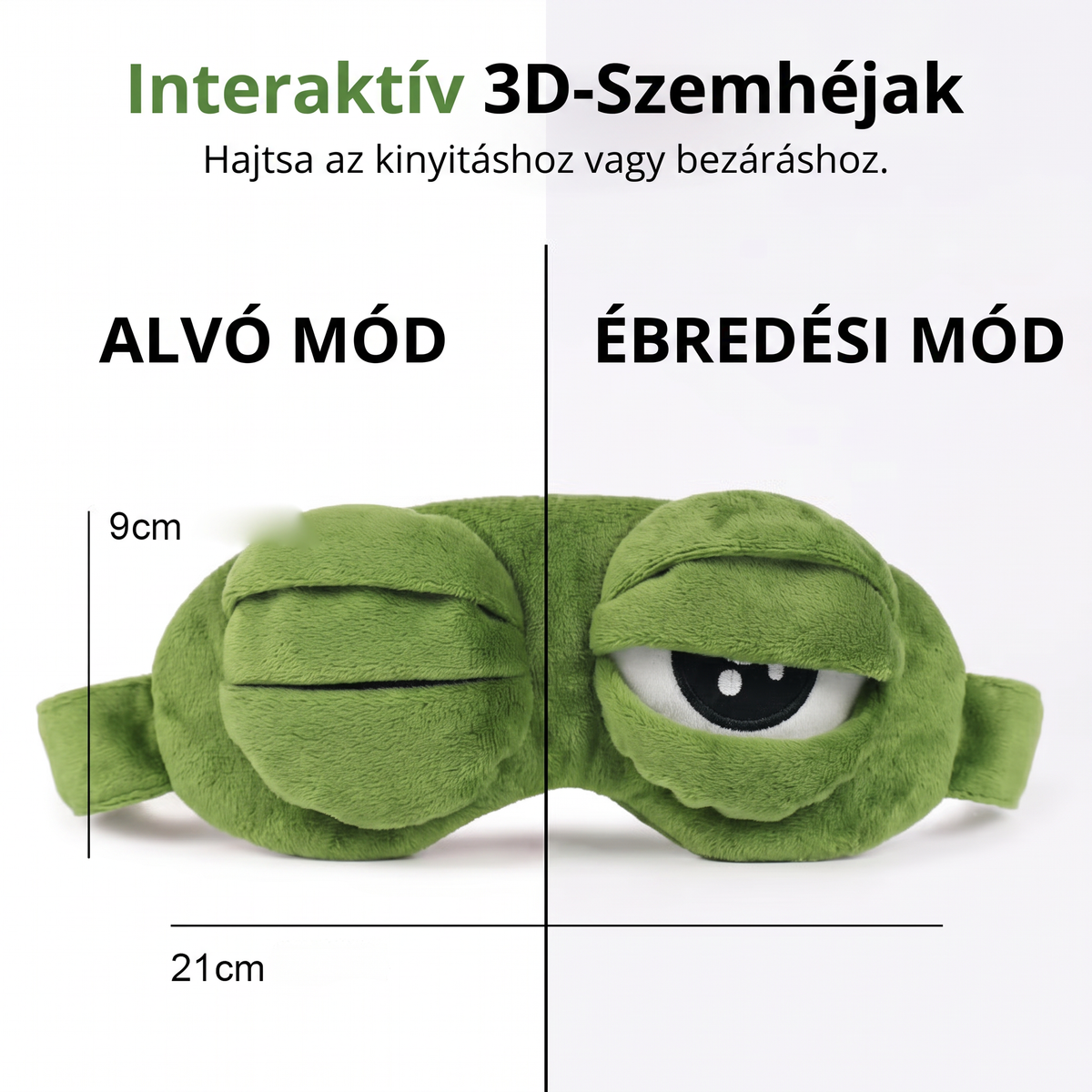 🔥🔥 Utolsó nap – 49% kedvezmény 🎁 2026-os 3D béka alvómaszk 🐸 Puha, kényelmes és állítható