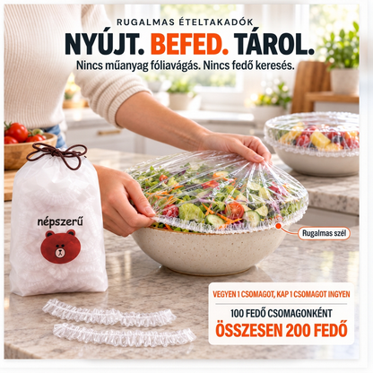 🔥🔥Rugalmas ételtakarók tálakhoz és tányérokhoz – újrahasználható, átlátszó és nyújtható fedők az ételek frissen tartásához 🥗✨