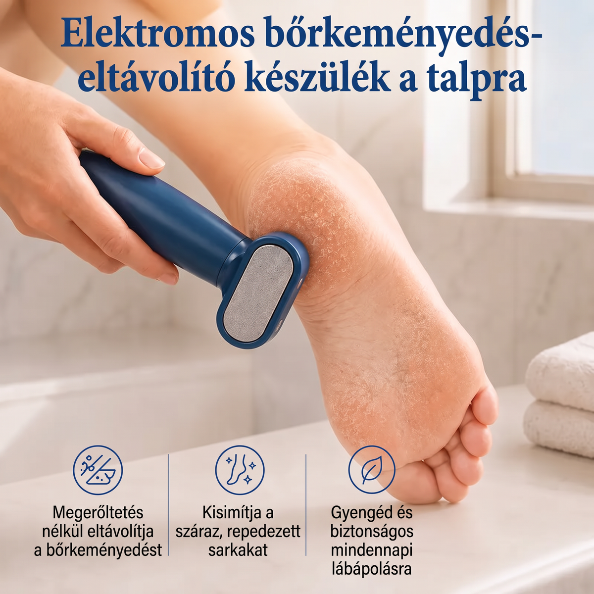 🔥🔥LEFUN® Precíziós lábreszelő 🌟 eltávolítja az érdes és megkeményedett bőrt, segít simává tenni a sarkat, és lehetővé teszi, hogy kényelmesen, otthon végezd a lábápolást