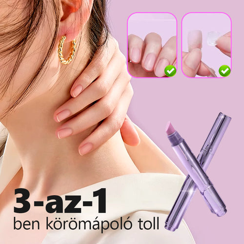 Vitalisys® 3 az 1-ben körömápoló toll – Körömágybőr ápolás és polírozás kamélia olajjal ✨