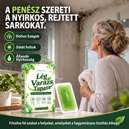 🔥 Utolsó nap 50% kedvezménnyel! 6 db penészeltávolító tapasz – növényi összetevőket tartalmazó párnák a penész eltávolítására.