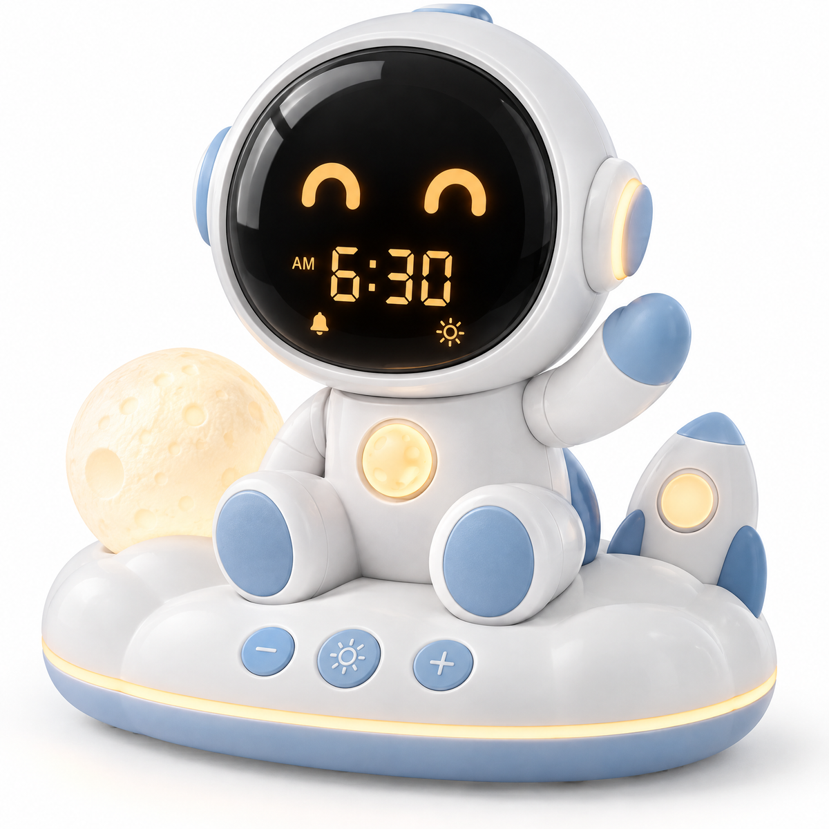 🤖 KYARANO Cute Robot Kids Alarm Clock