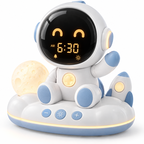 🤖 KYARANO Cute Robot Kids Alarm Clock