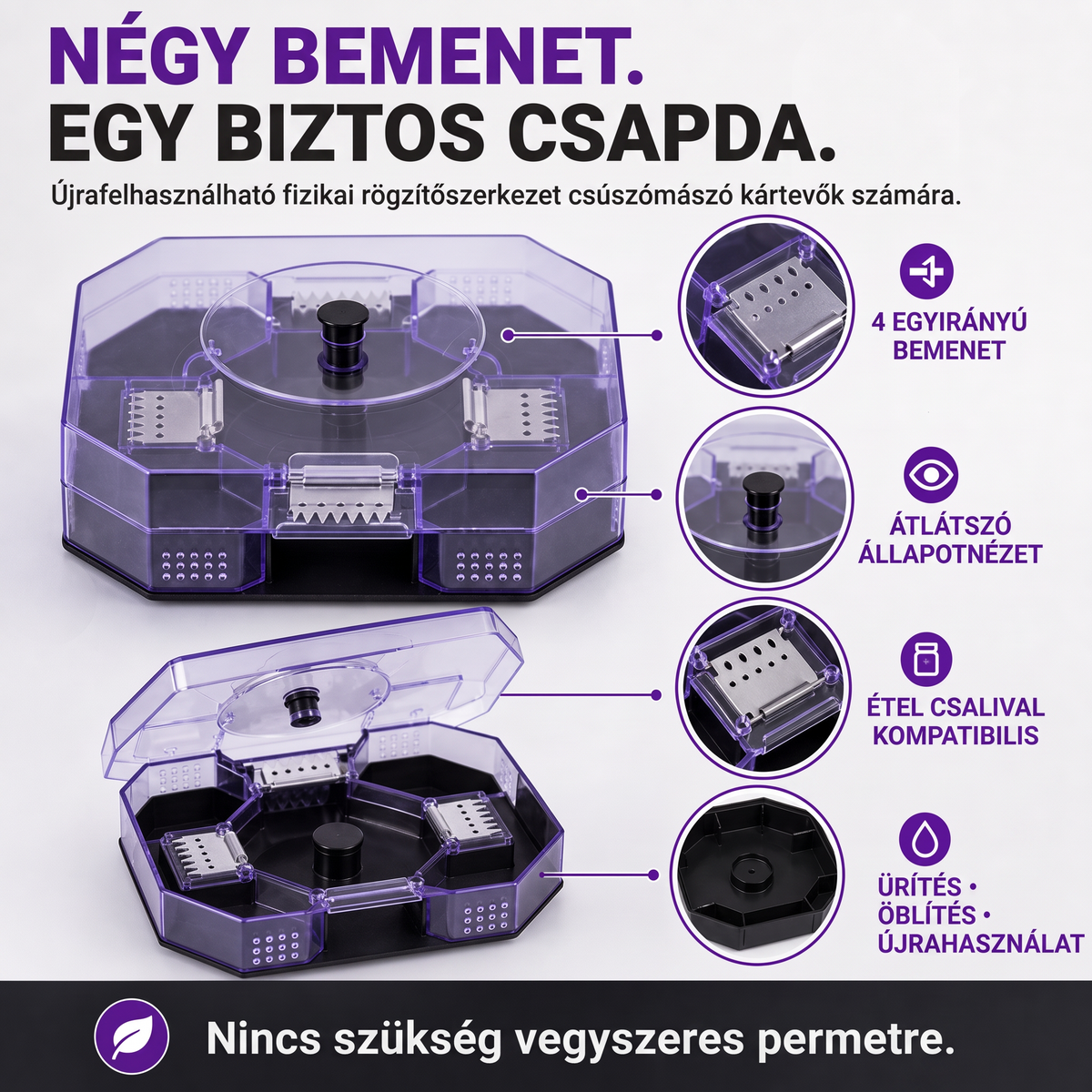 🏠 Újrahasználható, vegyszermentes csótánycsapda spray nélkül