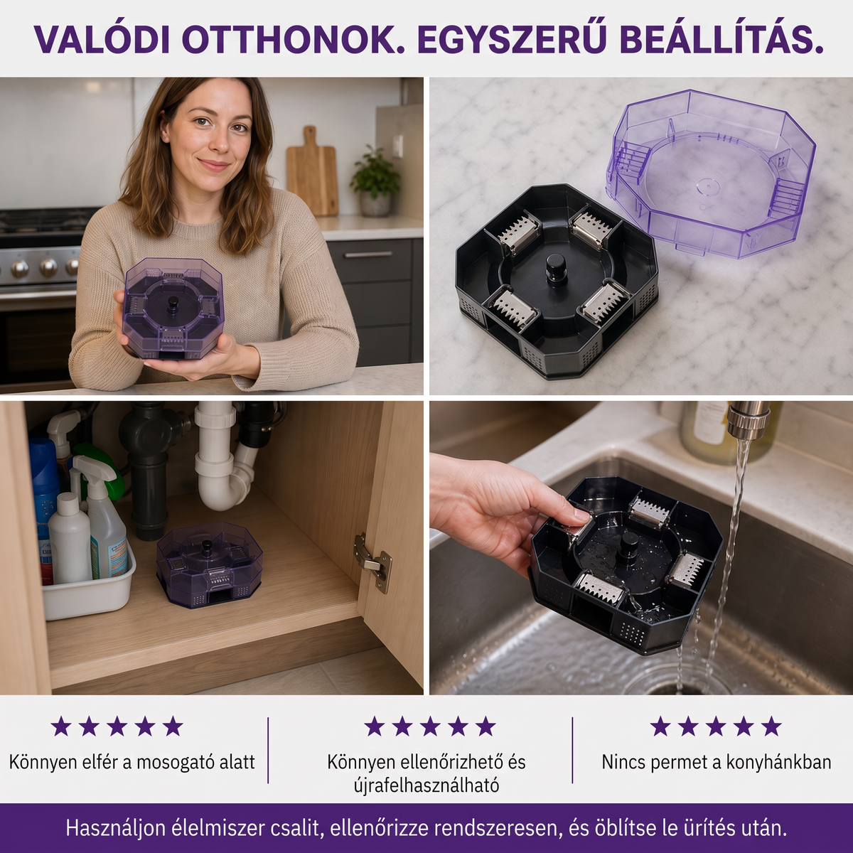 🏠 Újrahasználható, vegyszermentes csótánycsapda spray nélkül