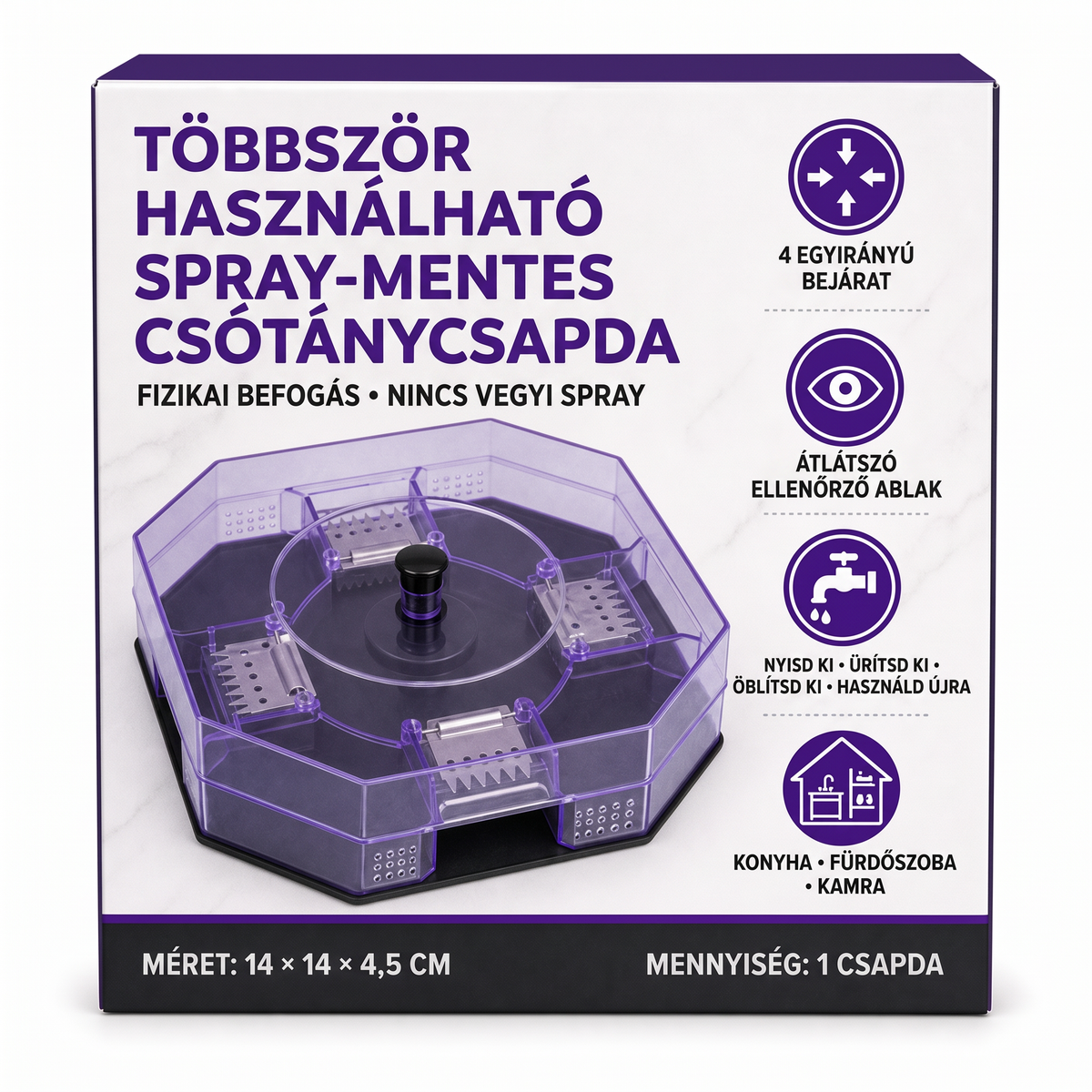 🏠 Újrahasználható, vegyszermentes csótánycsapda spray nélkül