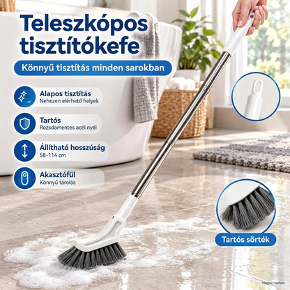 🔥🔥Teleszkópos fugatisztító kefe 🧹 – Hosszú nyéllel, csempékhez és fugákhoz ✨