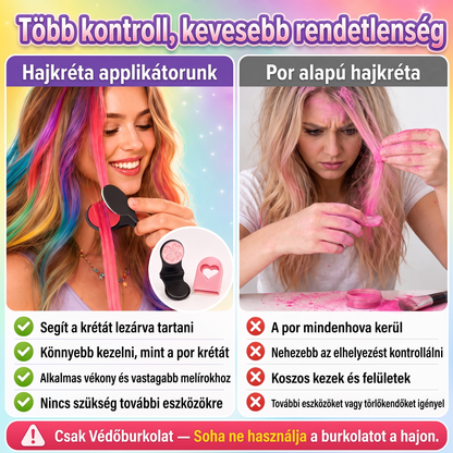 🌟Utolsó nap -50% KEDVEZMÉNY🌈🌈6 színű ideiglenes hajkréta applikátor készlet