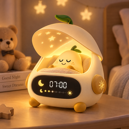 🍐 KYARANO Cute Sleeping Pear Kids Alarm Clock