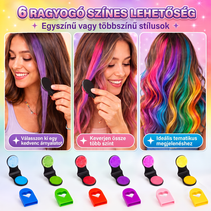 🌟Utolsó nap -50% KEDVEZMÉNY🌈🌈6 színű ideiglenes hajkréta applikátor készlet