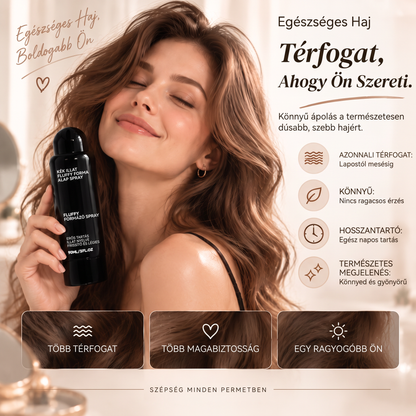 👑👑Vitalisys® Fluffy Hair Shaping Spray – Könnyed, dúsító spray a hajtövek megemeléséért és a természetes mozgásért, őszibarack illattal 👸