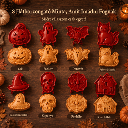 🎃 8 darabos Halloween mini piteformázó készlet