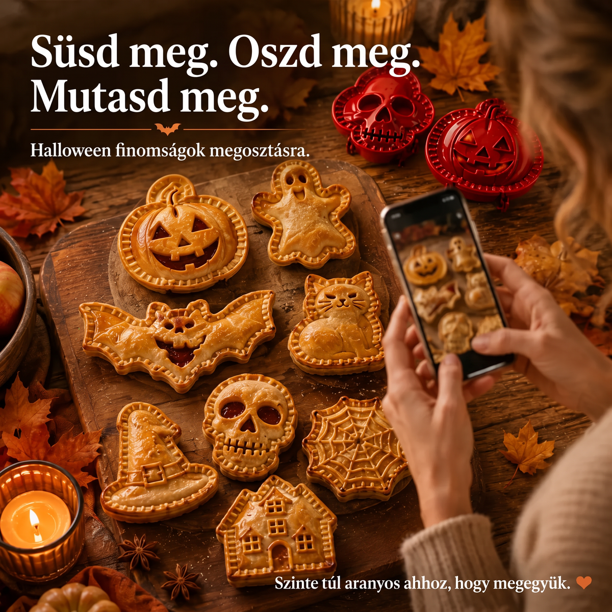 🎃 8 darabos Halloween mini piteformázó készlet