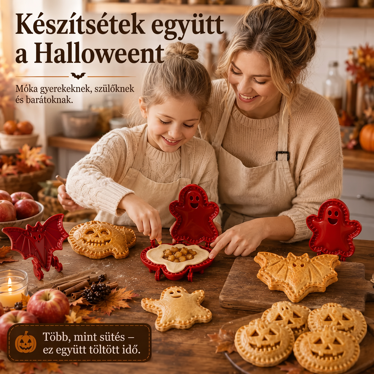🎃 8 darabos Halloween mini piteformázó készlet