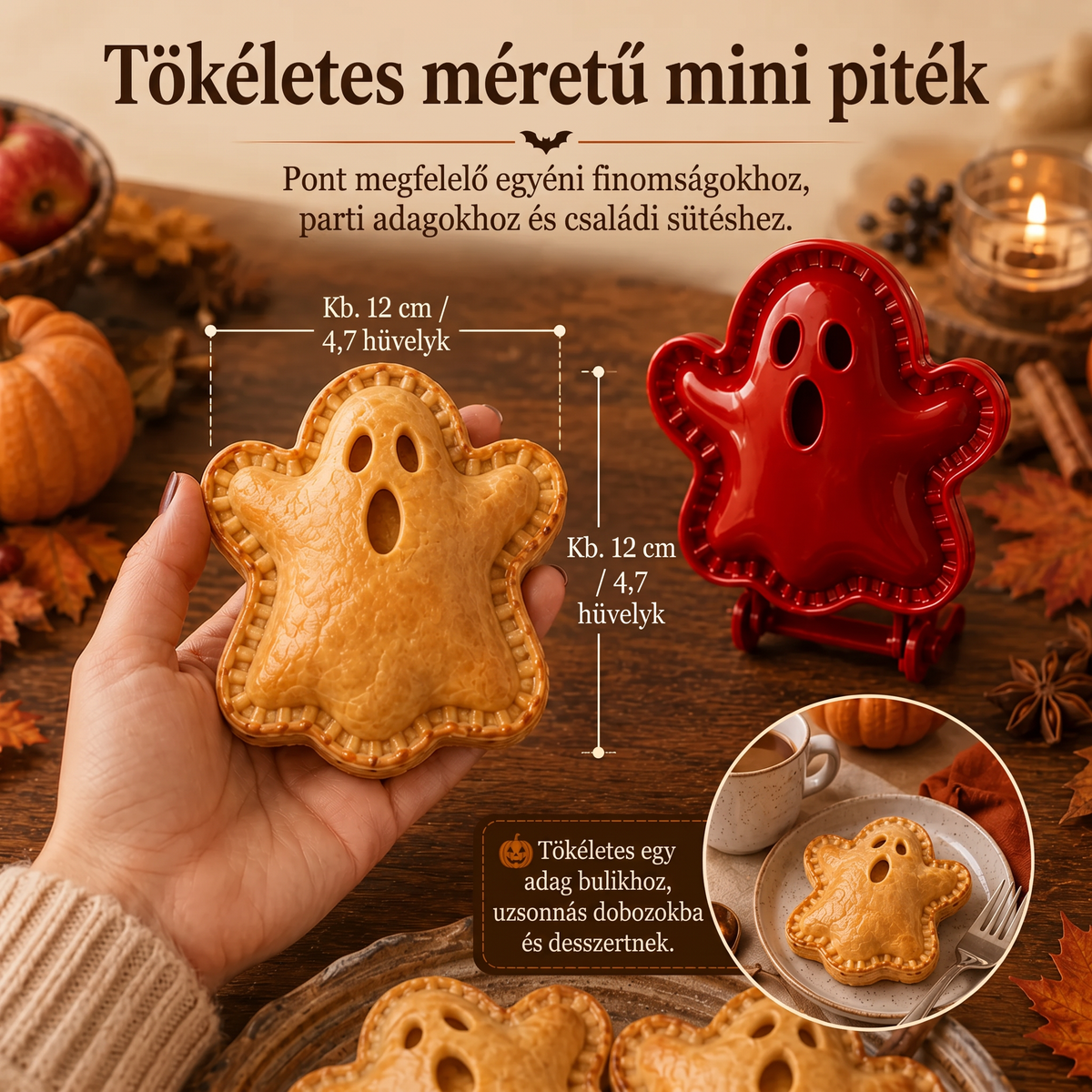 🎃 8 darabos Halloween mini piteformázó készlet