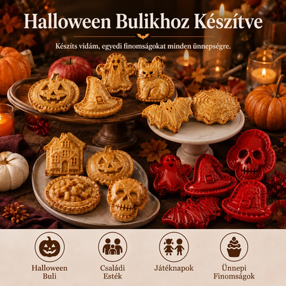 🎃 8 darabos Halloween mini piteformázó készlet