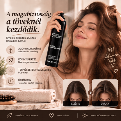 Vitalisys® Fluffy Hair formázó hajspray – Könnyű dúsító köd a hajtövek emeléséhez és a természetes mozgáshoz őszibarack illattal 💖