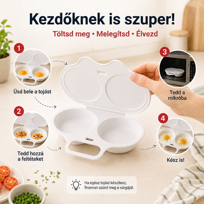 💎💎LEFUN® Gyors reggeli forma mikróba – 2 rekesz, 2 íz, végtelen lehetőség 🍳💥