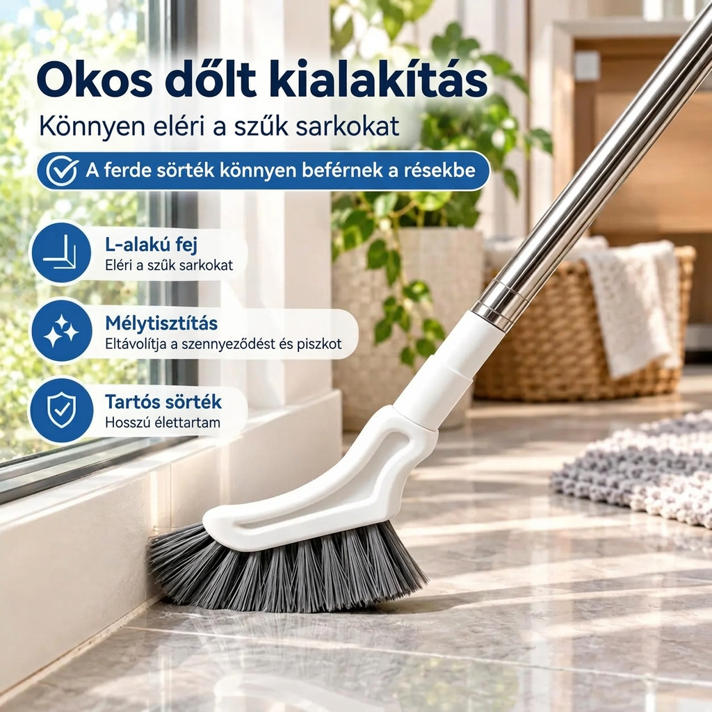 🔥🔥Teleszkópos fugatisztító kefe 🧹 – Hosszú nyéllel, csempékhez és fugákhoz ✨