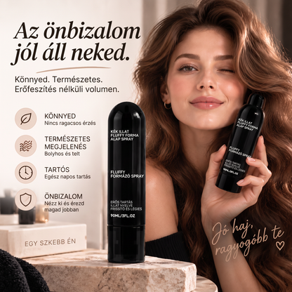 👑👑Vitalisys® Fluffy Hair Shaping Spray – Könnyed, dúsító spray a hajtövek megemeléséért és a természetes mozgásért, őszibarack illattal 👸