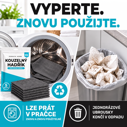 🔥🔥 XXL varázs tisztítókendő – Extra nagy, újrahasználható mikroszálas kendők (5 db)