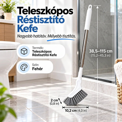 🔥🔥Teleszkópos fugatisztító kefe 🧹 – Hosszú nyéllel, csempékhez és fugákhoz ✨