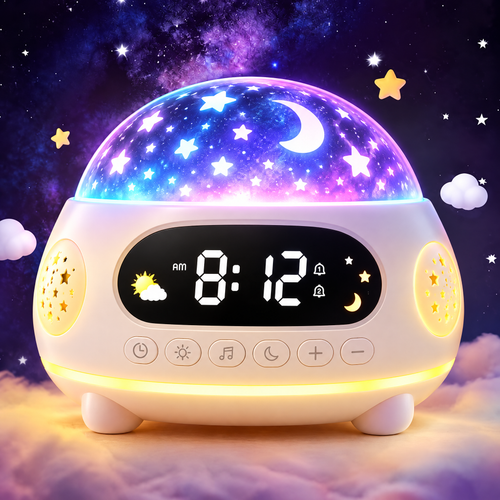 🌌 KYARANO Kids Star Projector Alarm Clock