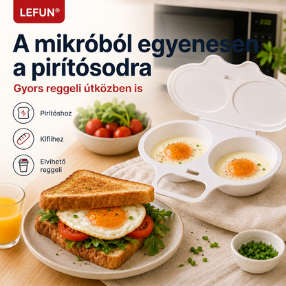 🔥🔥LEFUN® Gyors reggeli forma mikróba – 2 rekesz, 2 íz, végtelen lehetőség 🍳💥