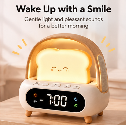 🍞 KYARANO Cute Toast Night Light Alarm Clock