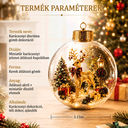 🌈🌈 Világító karácsonyi dioráma dekoráció – varázslatos ünnepi jelenet, amely melegséget és örömöt hoz otthonodba 🎁🌲