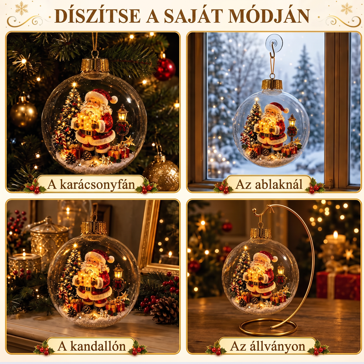 🌈🌈 Világító karácsonyi dioráma dekoráció – varázslatos ünnepi jelenet, amely melegséget és örömöt hoz otthonodba 🎁🌲