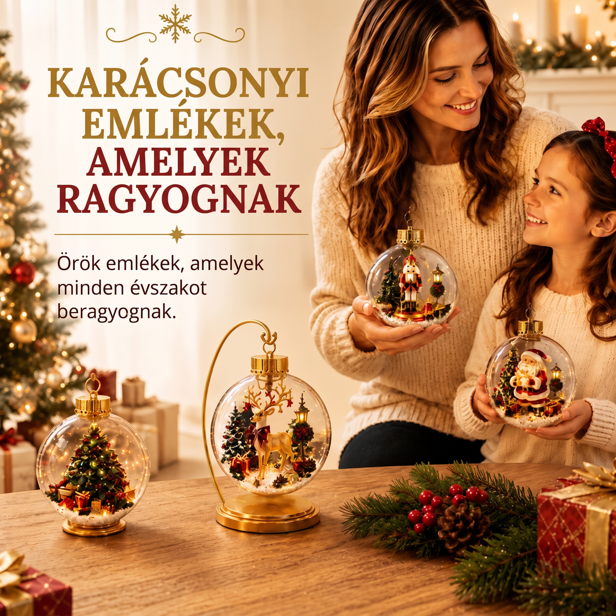 🌈🌈 Világító karácsonyi dioráma dekoráció – varázslatos ünnepi jelenet, amely melegséget és örömöt hoz otthonodba 🎁🌲