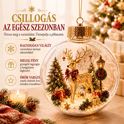 🌈🌈 Világító karácsonyi dioráma dekoráció – varázslatos ünnepi jelenet, amely melegséget és örömöt hoz otthonodba 🎁🌲