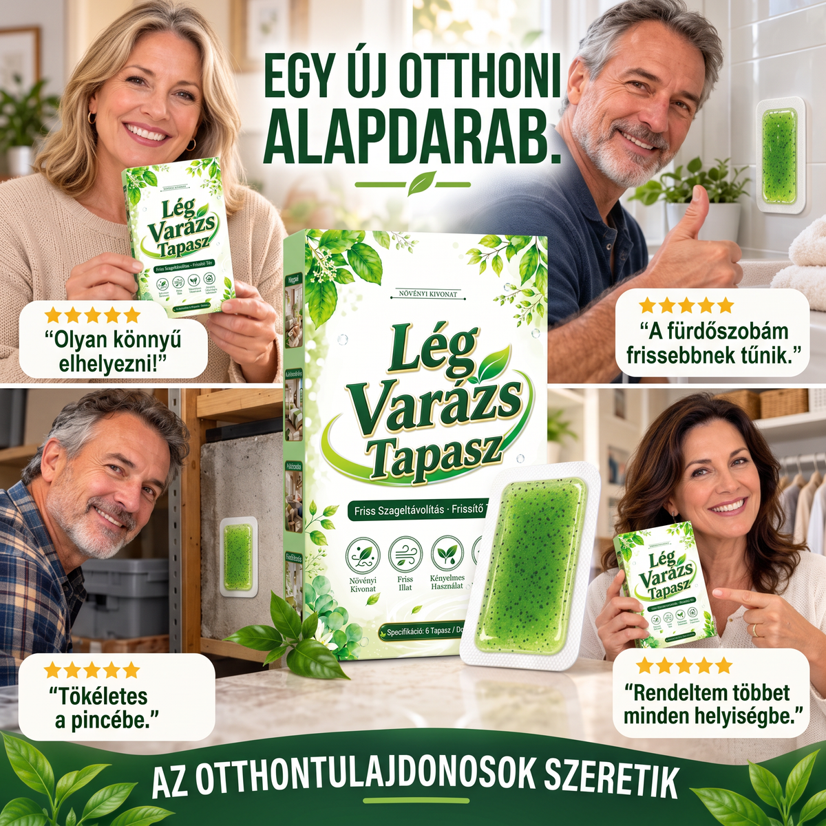 🔥 Utolsó nap 50% kedvezménnyel! 6 db penészeltávolító tapasz – növényi összetevőket tartalmazó párnák a penész eltávolítására.
