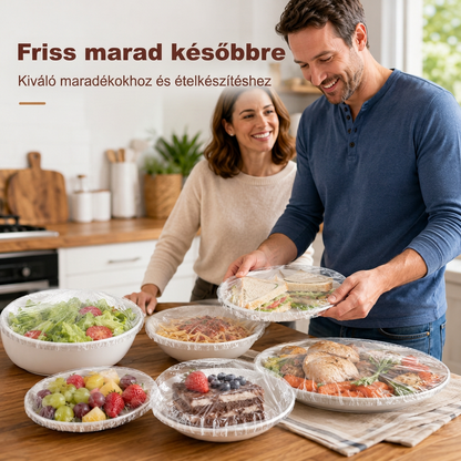 🔥🔥Rugalmas ételtakarók tálakhoz és tányérokhoz – újrahasználható, átlátszó és nyújtható fedők az ételek frissen tartásához 🥗✨