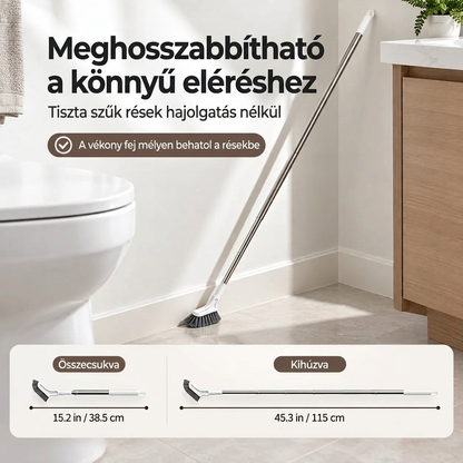 🔥🔥Teleszkópos fugatisztító kefe 🧹 – Hosszú nyéllel, csempékhez és fugákhoz ✨