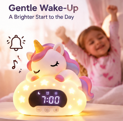 🦄 KYARANO Cute Unicorn Night Light Kids Alarm Clock