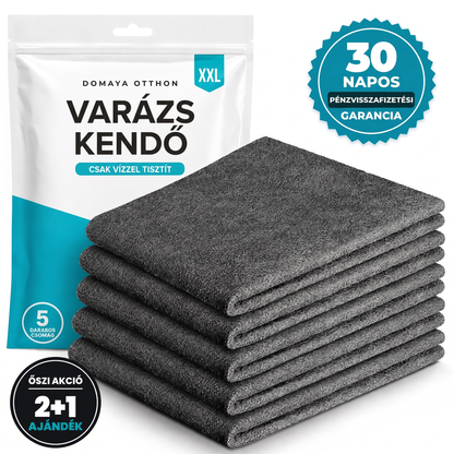 🔥🔥 XXL varázs tisztítókendő – Extra nagy, újrahasználható mikroszálas kendők (5 db)