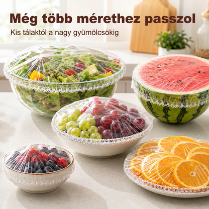 🔥🔥Rugalmas ételtakarók tálakhoz és tányérokhoz – újrahasználható, átlátszó és nyújtható fedők az ételek frissen tartásához 🥗✨
