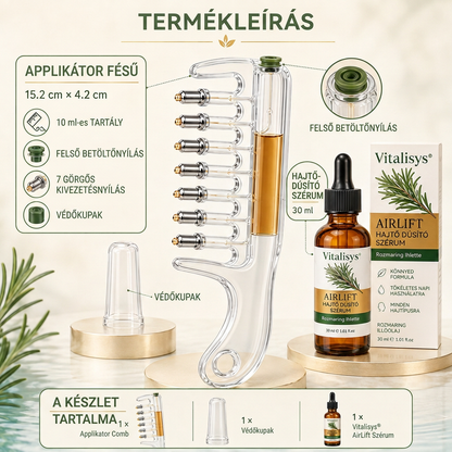 🌈🌈Vitalisys® AirLift Duo – Precíziós hajtőemelő fésű és könnyű hajszérum 👸🌟
