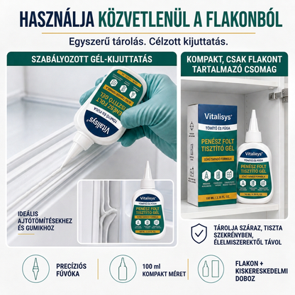 Vitalisys® Mély penészfolt-tisztító gél 👑 – Sűrű, tapadó formula fugákhoz, tömítésekhez és nedves sarkokhoz 💎