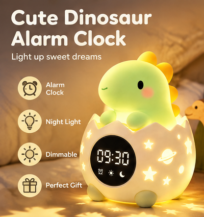 🦖 KYARANO Cute Dinosaur Kids Alarm Clock