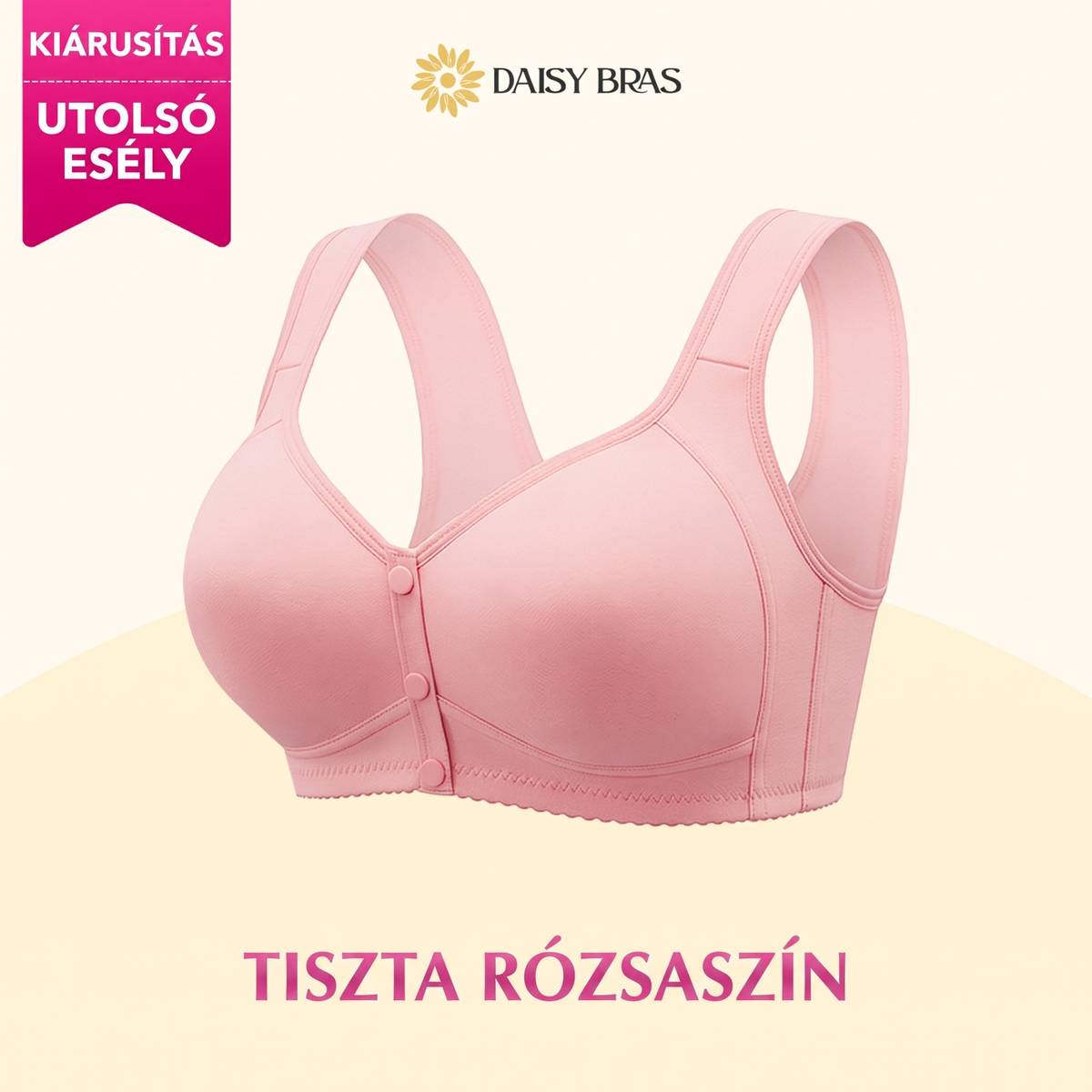 Daisy Bra – UTOLSÓ NAP – 80% KEDVEZMÉNY – Kényelmes, elöl kapcsos melltartó