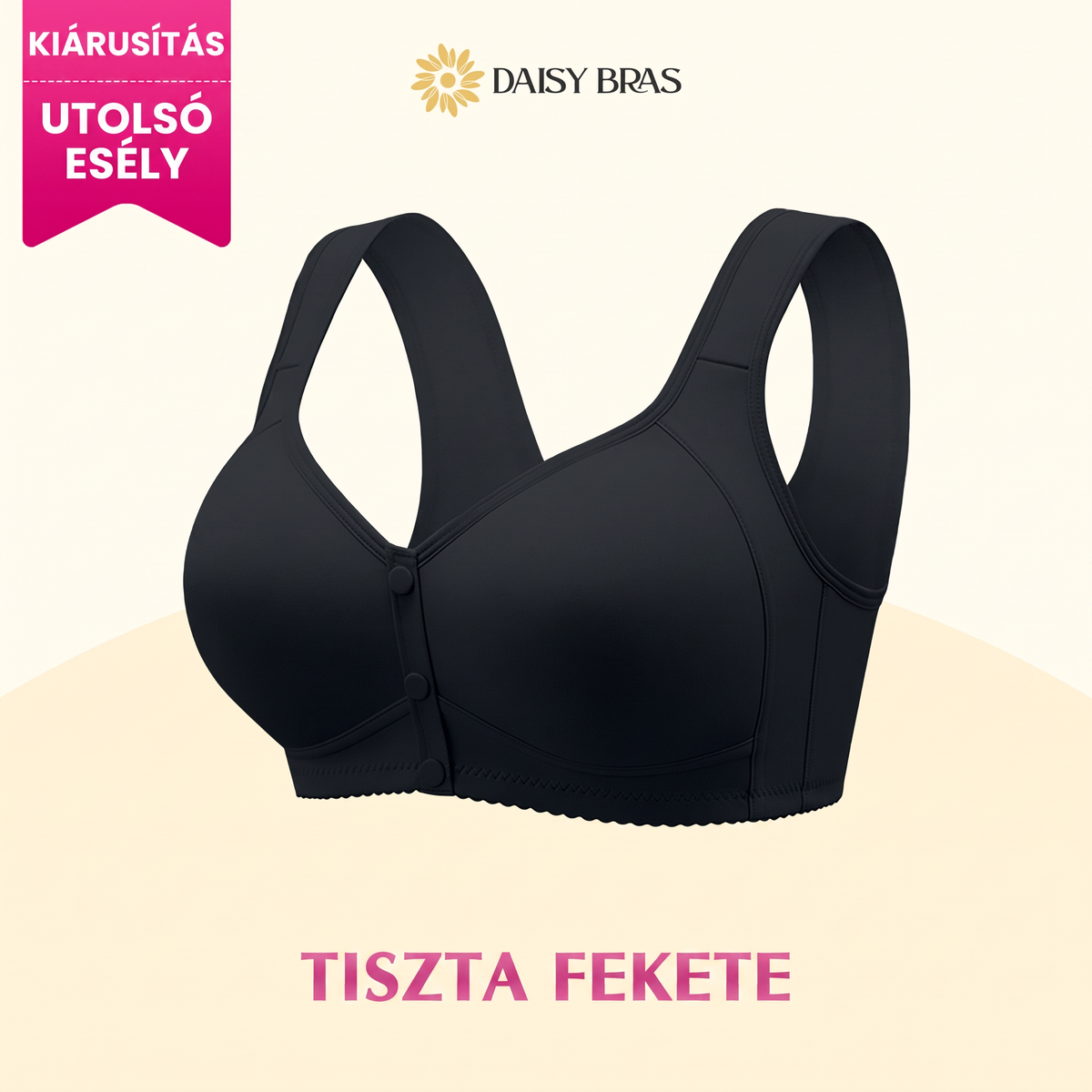 Daisy Bra – UTOLSÓ NAP – 80% KEDVEZMÉNY – Kényelmes, elöl kapcsos melltartó